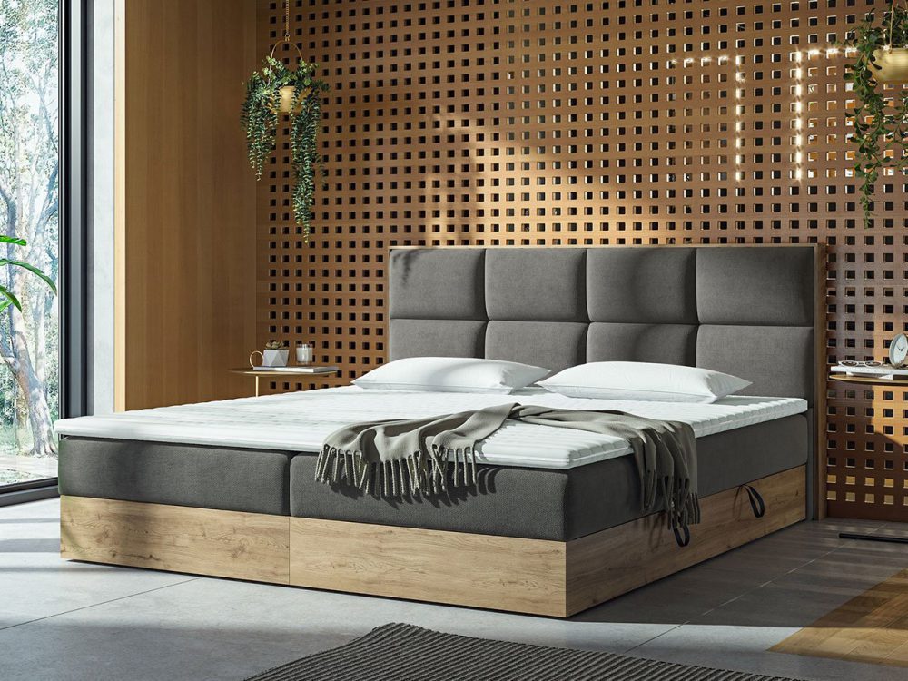 Двуспальная кровать + модель хранения Богонита