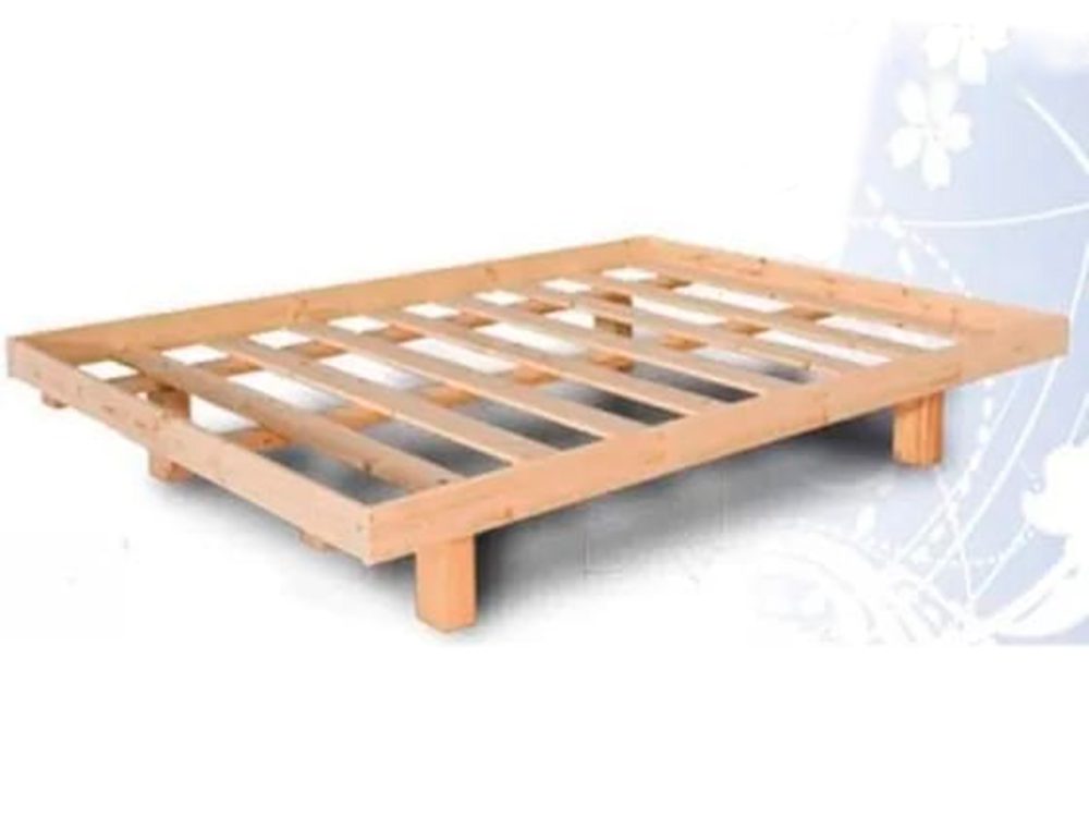בסיס מיטה עץ מלא עם מסגרת