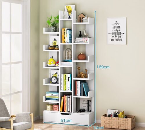 ספרייה מודרנית ומעוצבת – גובה 169 ס"מ