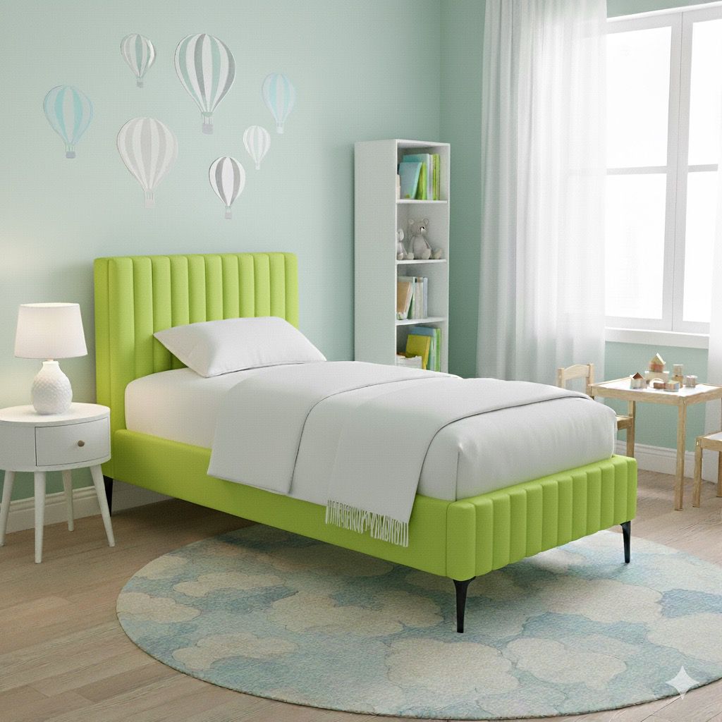 מיטת ילדים מרופדת פסים - דגם kids