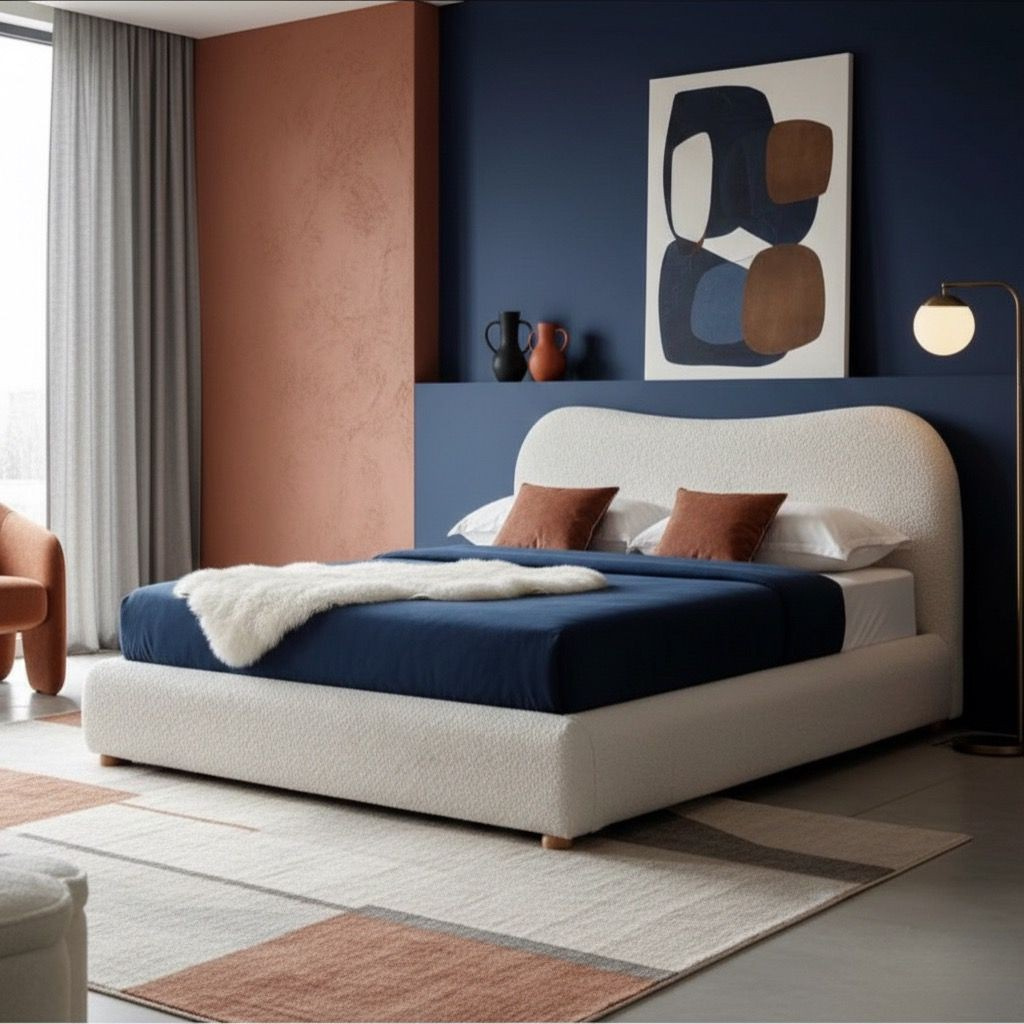 מיטה מרופדת - דגם אליפסה