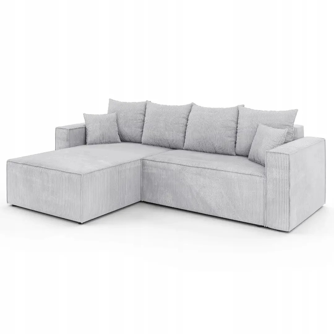 מערכת ישיבה פינתית נפתחת למיטה דגם Milano Cord - כולל ארגז מצעים